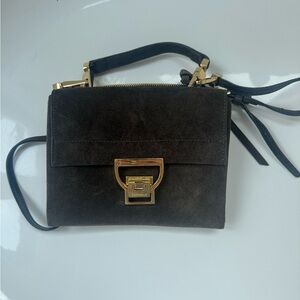 Dark green suede crossbody Coccinelle Bag